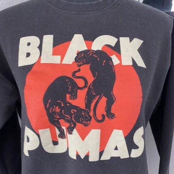 BLACK PUMAS Pullover Long Sleeve Black Sweatshirt Small - Picture 3 of 11